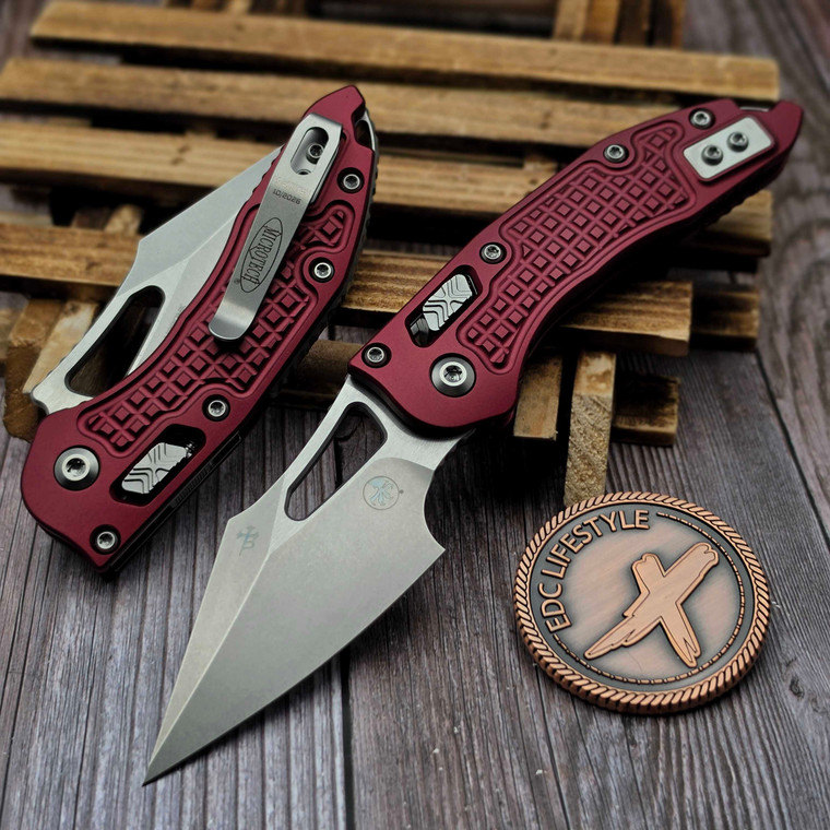 Microtech M-Stitch Ram-Lok Manual Merlot Frag 3.0" S/E Stonewash 169MRL-10FRMR by EDC Lifestyle