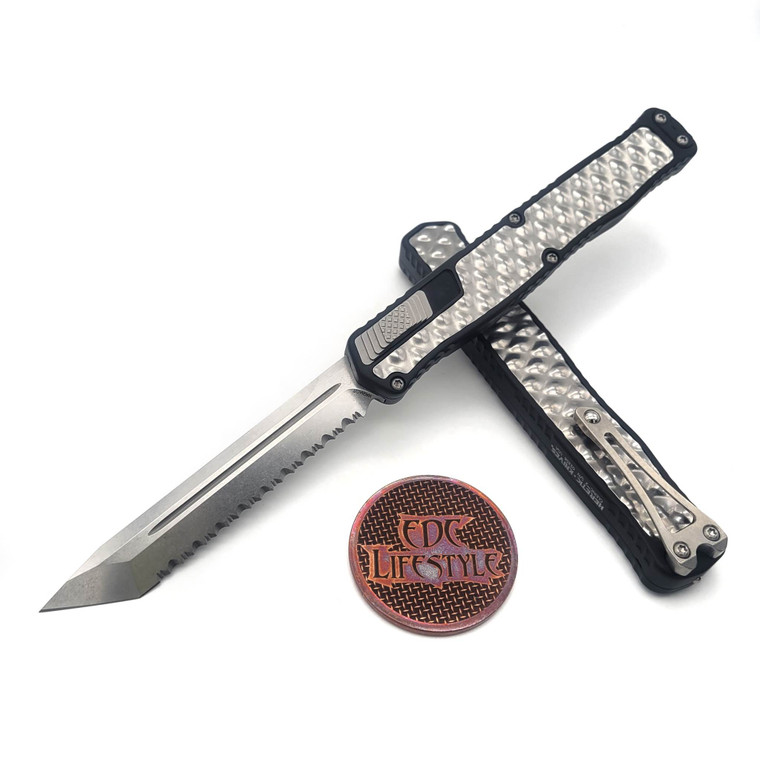 Heretic Cleric 2 Tanto Edge Full Serrated Stonewash H019-2C