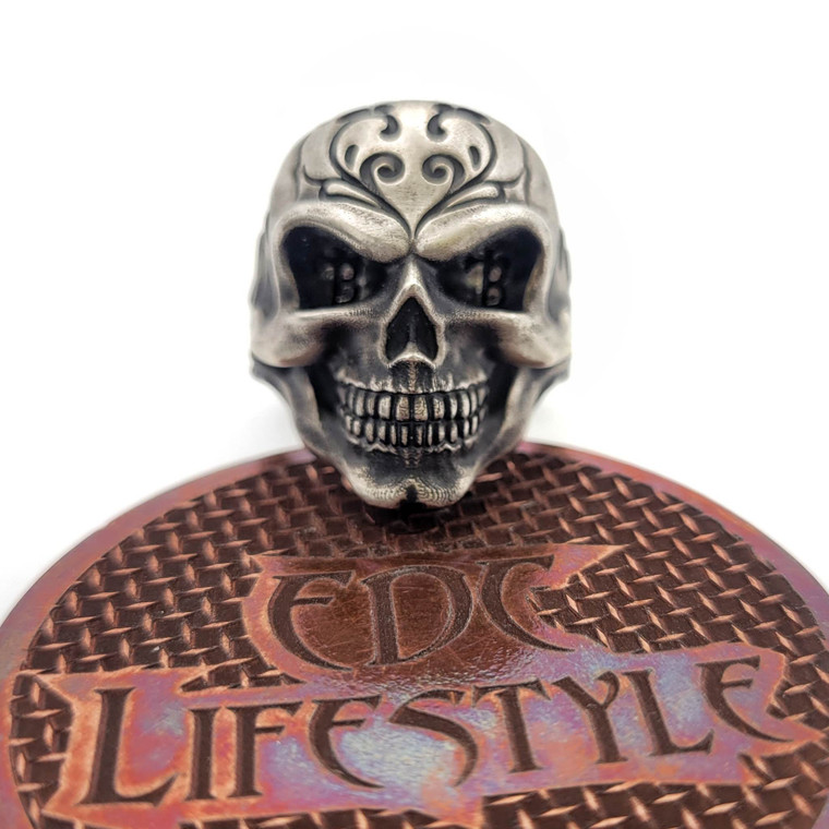 Borka Blades Fuck Off Silver Skull Ring - Size 7.5