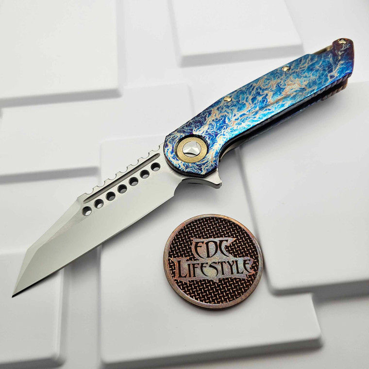 Marfione Custom Mirror Warhound Galactic Acid Ti Handle Bronzed HW