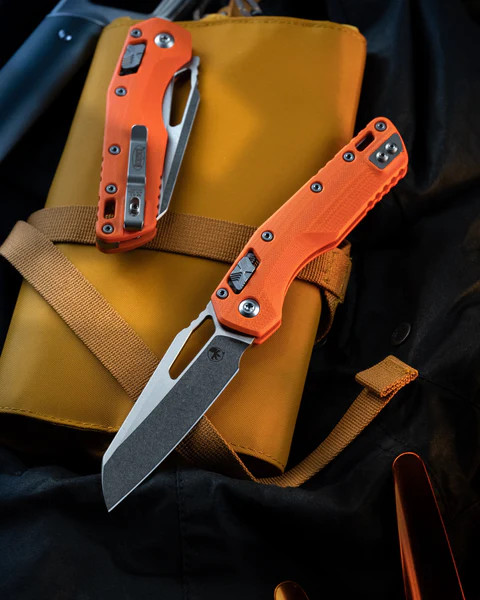 Microtech MSI S/E G-10 Orange Stonewash Standard 210-10GTOR