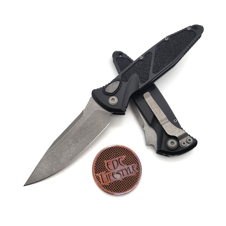 Microtech Socom Elite Auto Black 4" S/E Apocalyptic 160A-10AP Single Edge on EDC Lifestyle