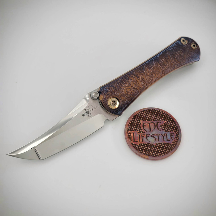 Borka Blades/Ti2 Design/Marfione Custom Triple Collab SBHF Mirror Polish Tanto Four Horsemen - Preowned