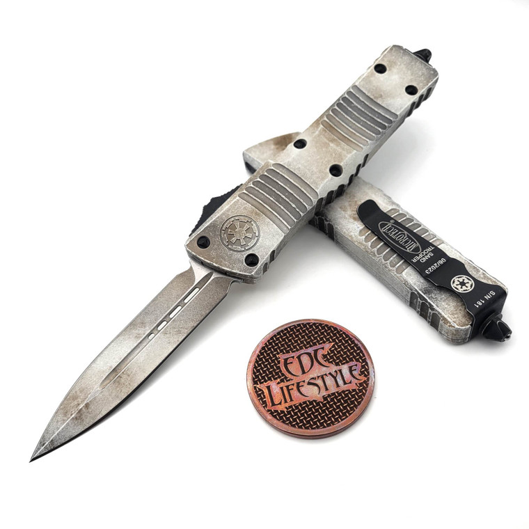 Microtech Combat Troodon  142-1SAD Star Wars Sand Trooper Double Edge Deep Engraved