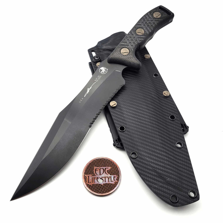 Microtech 104-2DLCCFS Arbiter Fixed Blade DLC Partial Serrated