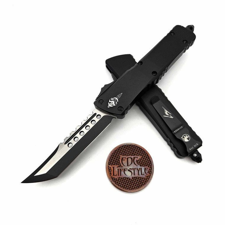 Microtech Combat Troodon Smooth Body 219S-1TS Tactical Hellhound Black Standard Signature Series
