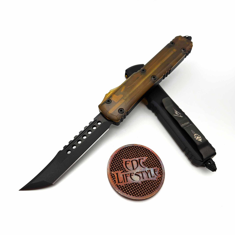 Microtech Ultratech 119-1DLCTULS Hellhound Ultem Cover DLC Standard