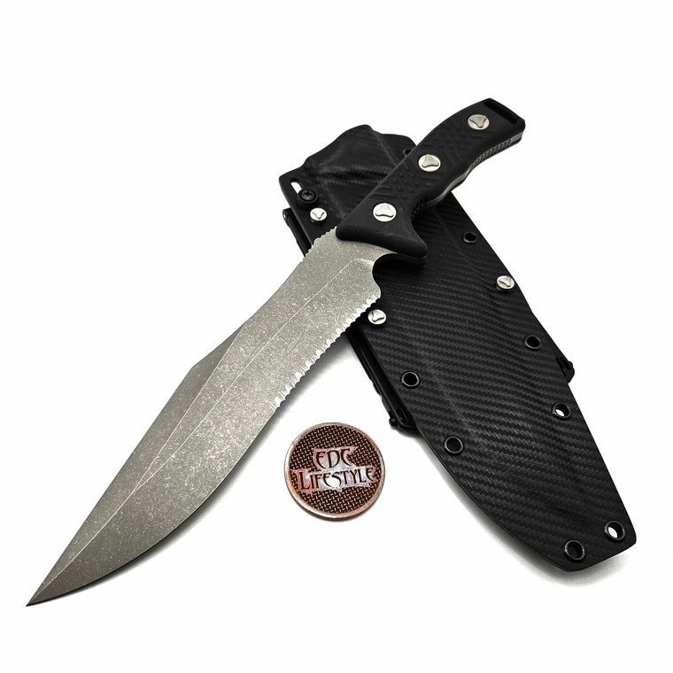 Microtech 104-11AP Arbiter Fixed Blade Partial Serrated Apocalyptic