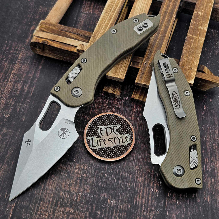 Microtech Stitch Ram-Lok 169RL-10FLGTTA Fluted Tan G-10