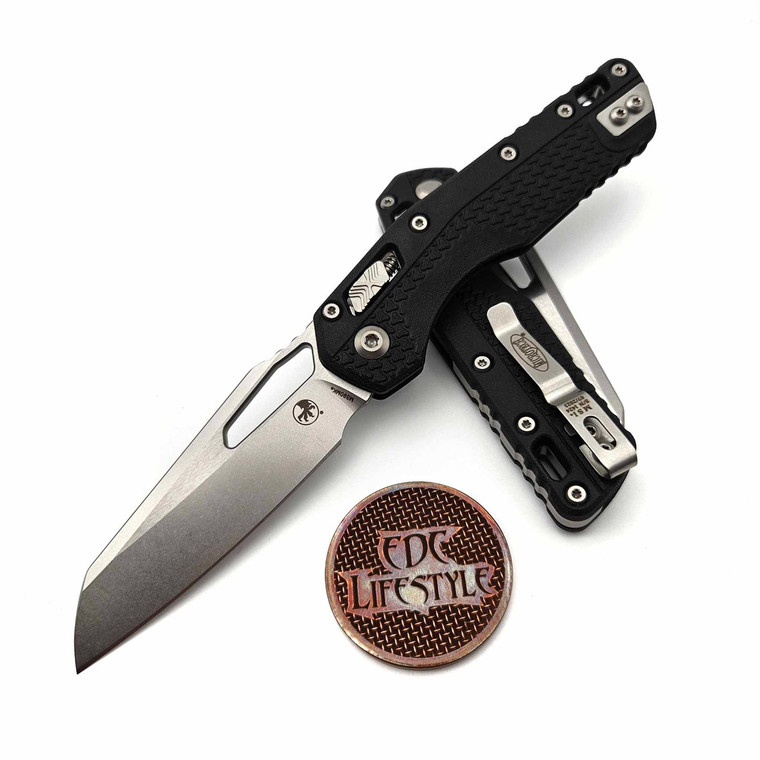 Microtech MSI Ram-Lok S/E Tri-Grip Polymer Black Stonewash 210T-10PMBK