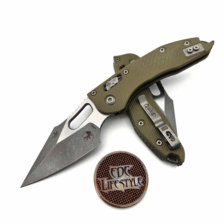 Microtech Stitch Ram-Lok OD Green Fluted G-10 3.70" S/E Apocalyptic 169RL-10APFLGTOD by EDC Lifestyle