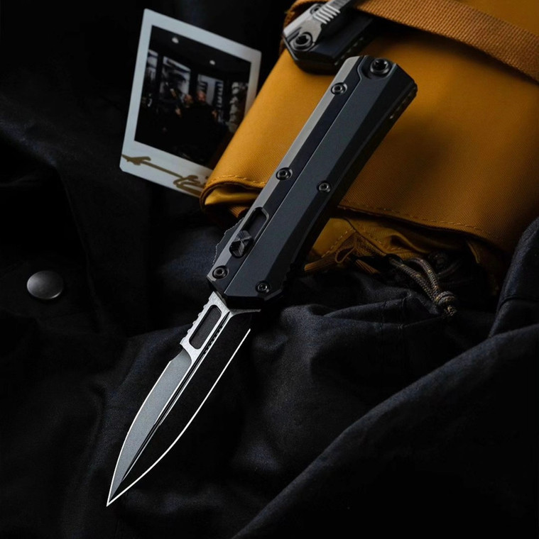 Microtech Knives Glykon 184-1TTDLCTSH Bayonet Two Tone DLC Shadow