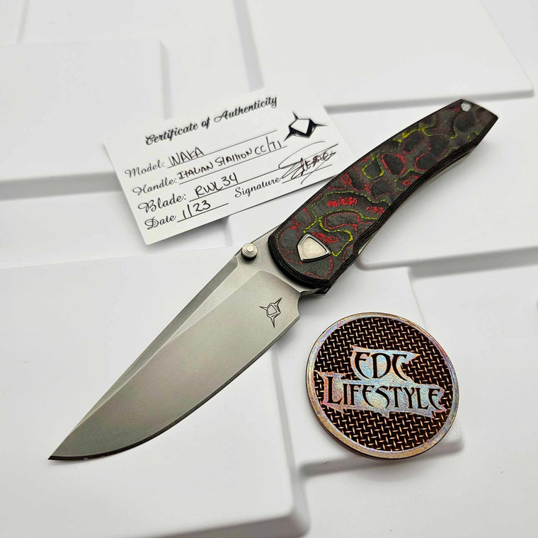 Sharknivco Waka Italian Stallion Camo Carbon/Titanium Scales , RWL 34 - Preowned