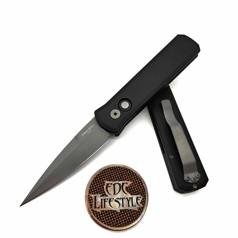 Pro-Tech Knives Godson Automatic Knife Black 3.15" Blasted Finish 720