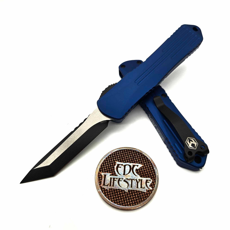 Heretic Manticore E Blue Tanto Two Tone Black H027-10A-BLU