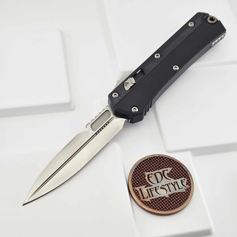 Marfione Custom Knives Glykon Diamondwash Black G10 Overlays Prototype Preowned