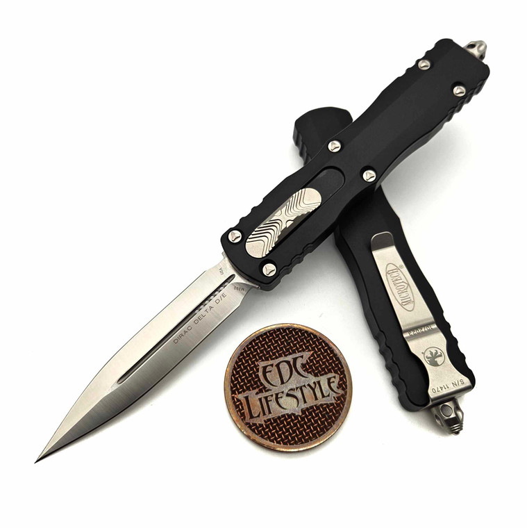 Microtech Dirac Delta Black 3.75" D/E Satin 227-4  By Edc Lifestyle