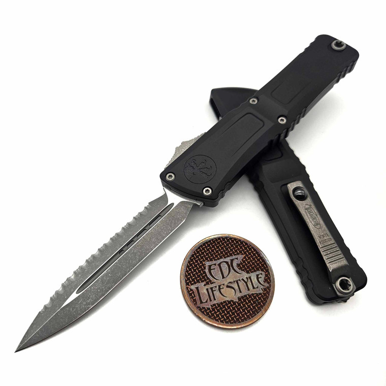 Microtech Combat Troodon Generation III 1142-12AP Double Edge Full Serrated Apocalyptic