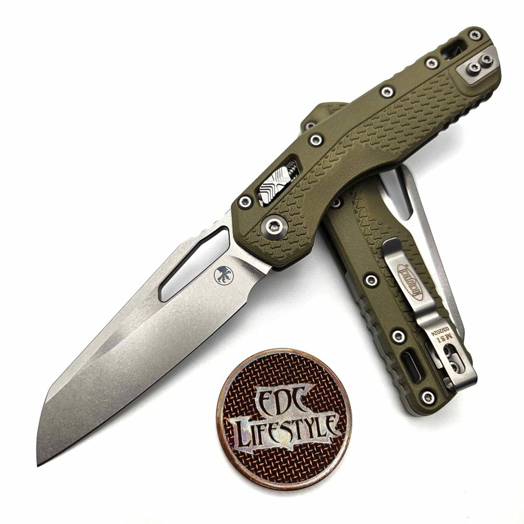 Microtech MSI Ram-Lok S/E Tri-Grip Polymer OD Green Stonewash 210T-10PMOD