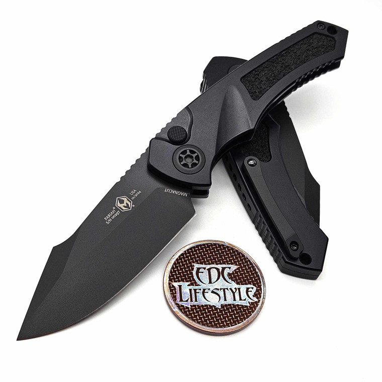 Heretic Knives H048-4A-T Pariah Auto Drop Point Black Tactical