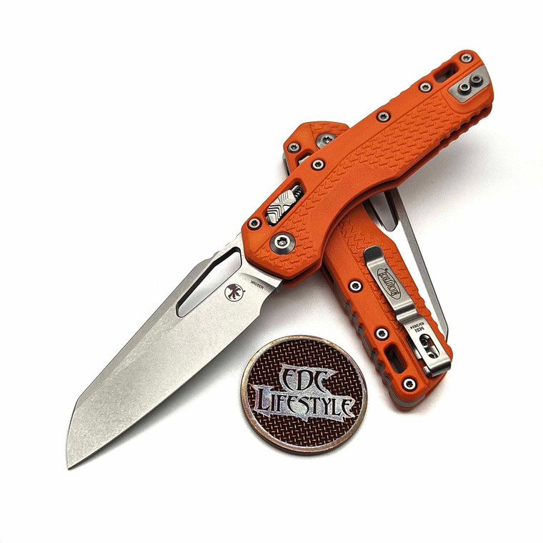 Microtech MSI Ram-Lok S/E Tri-Grip Polymer Orange Stonewash 210T-10PMOR