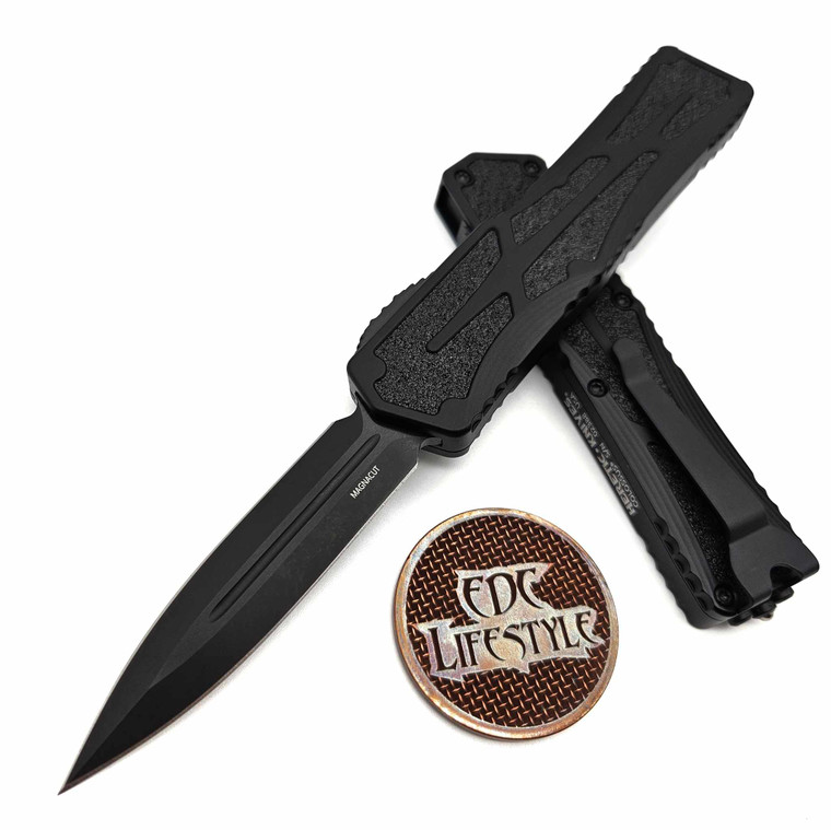 Heretic Knives Black Tactical DLC D/E 3.5" Edge Colossus H041-6A-T