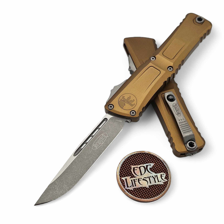 Microtech Combat Troodon Generation III 1143-10APTA Tan Single Edge Apocalyptic