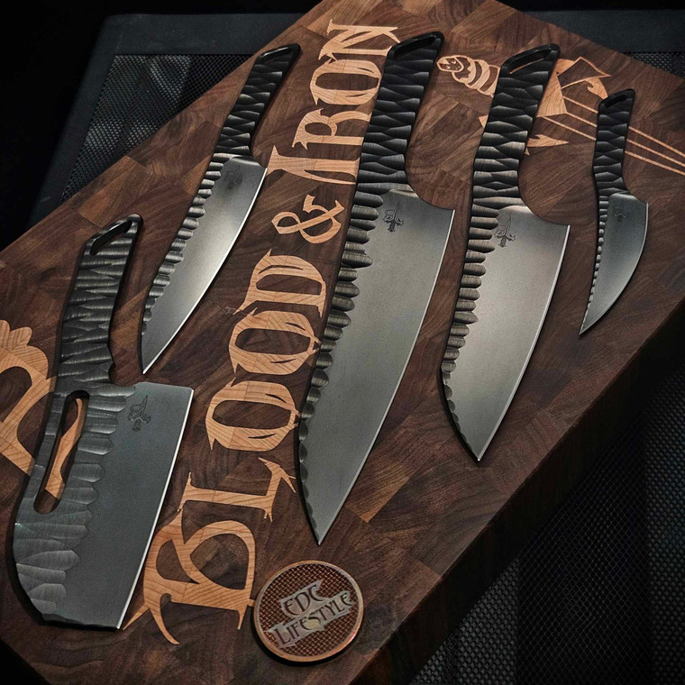 Borka Blades/Marfione Custom Kitchen Knife Chef Set DLC - Preowned
