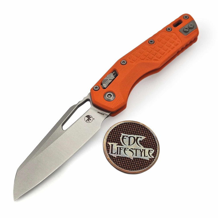 Microtech MSI S/E Orange Frag G-10 Stonewash 210-10FRGTOR