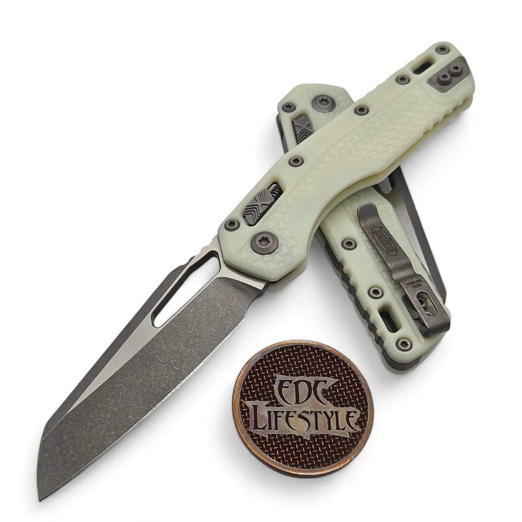 Microtech MSI Ram-Lok White Tri-Grip Polymer 3.85" S/E Full Apocalyptic 210T-10APPMWH By Edc Lifestyle