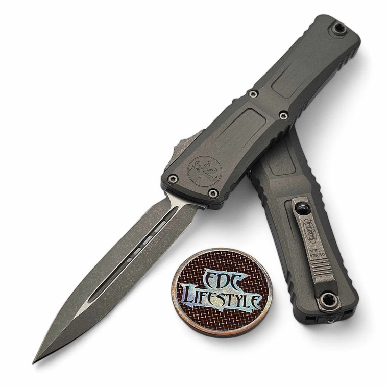 Microtech Combat Troodon Generation III 1142-10APNC Double Edge Apocalyptic Natural Clear