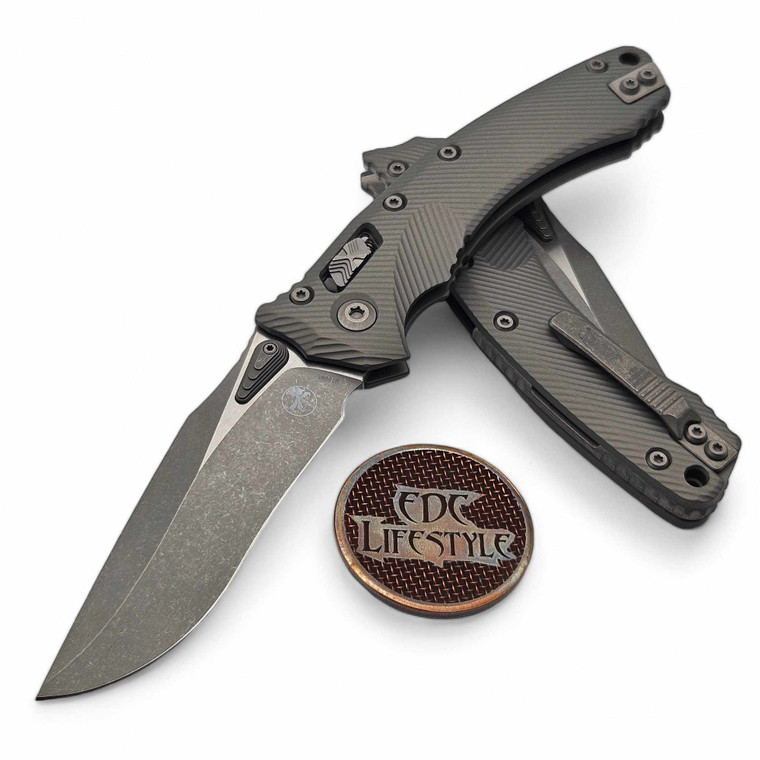 Microtech Amphibian Ram-Lok 137RL-10APFLNC Fluted Natural Clear Aluminum Apocalyptic Standard