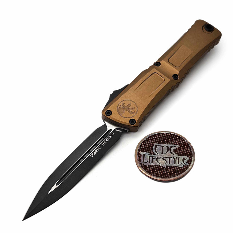 Microtech Combat Troodon Generation III 1142-1TA Tan Double Edge Black Standard