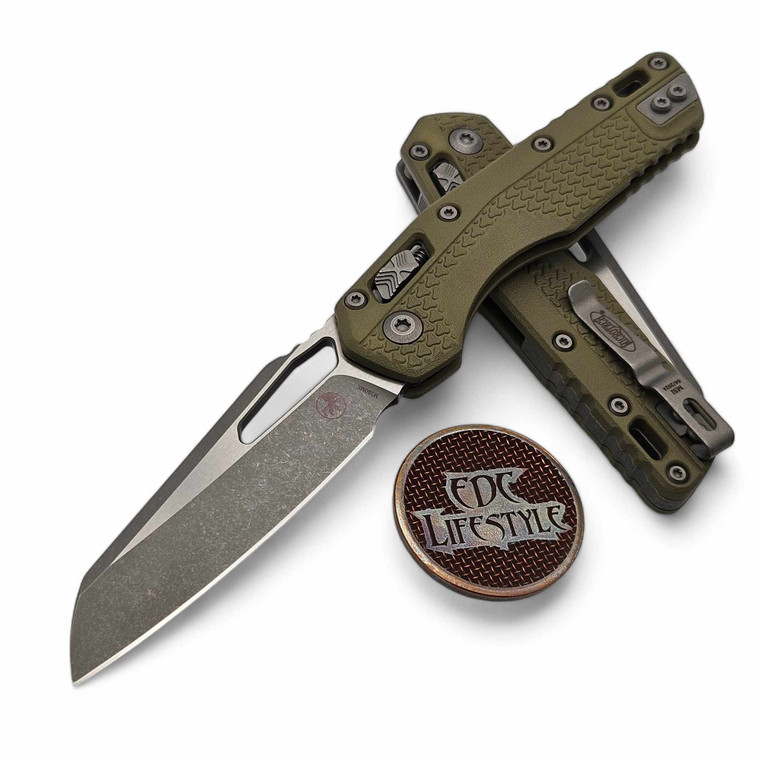 Microtech MSI Ram-Lok OD Green Tri-Grip Polymer 3.85" S/E Apocalyptic 210T-10APPMOD By Edc Lifestyle