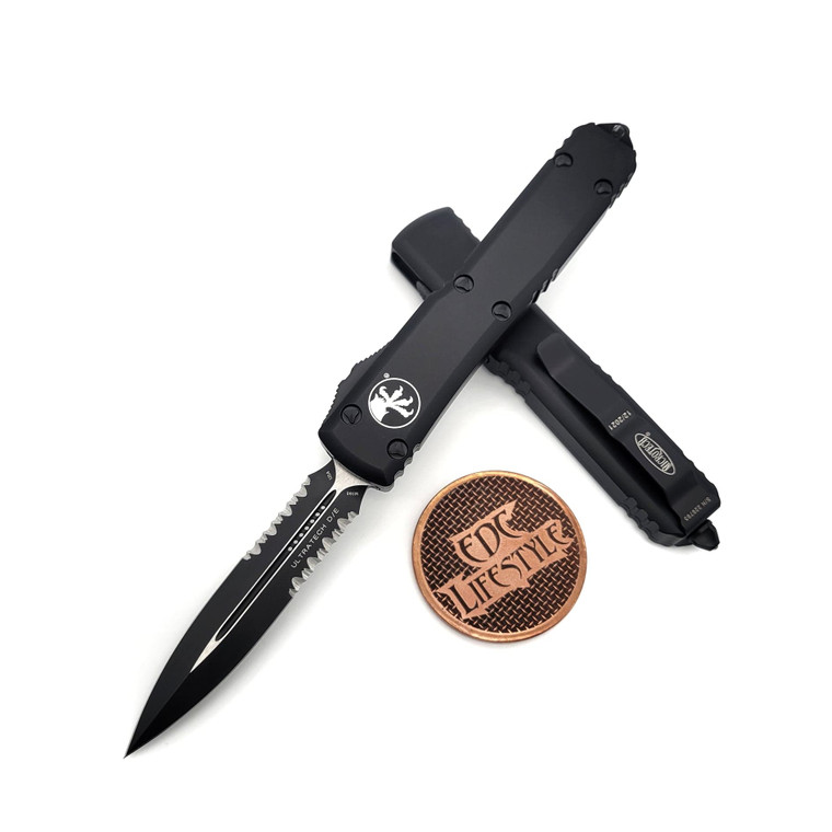 Microtech Ultratech 122-2t Black Double Edge Partial Serrated Tactical Standard