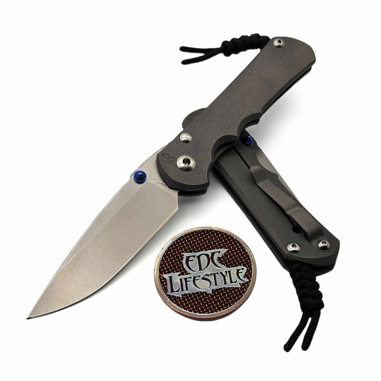 Chris Reeves Knives CRK Large Inkosi Plain Drop Point LIN-1000 3.6" CPM Magnacut 6AL4V Titanium