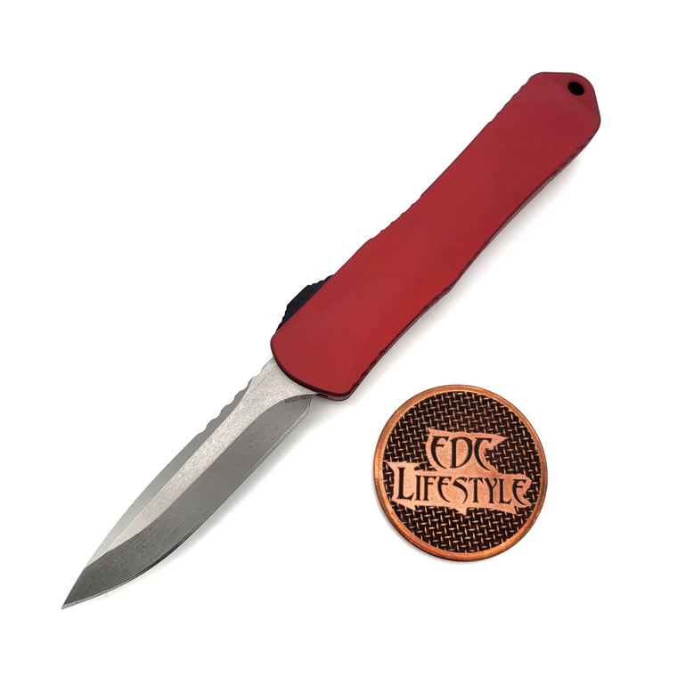 Heretic Manticore E Red Single Edge Stonewash H026-2A-RED