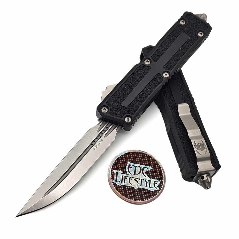 Microtech Scarab II D/E-S Gen III Stonewash 1180-10