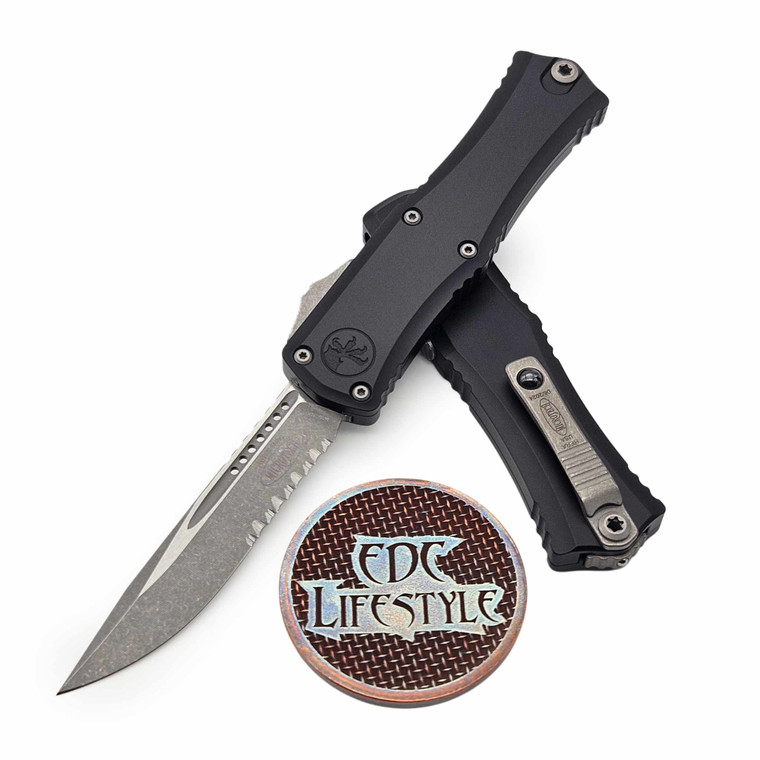 Microtech Hera II Mini Black 2.90" S/E Partial Serrated Apocalyptic 1703M-11AP By Edc Lifestyle