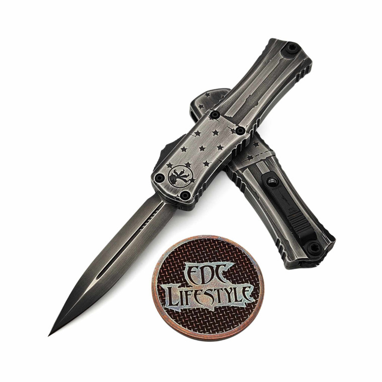 Microtech Hera II Mini Dark Flag 2.90" D/E 1702M-1DKFLAGS By Edc Lifestyle