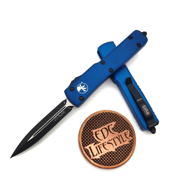 Microtech UTX-70 147-1BL Blue Double Edge Black Standard