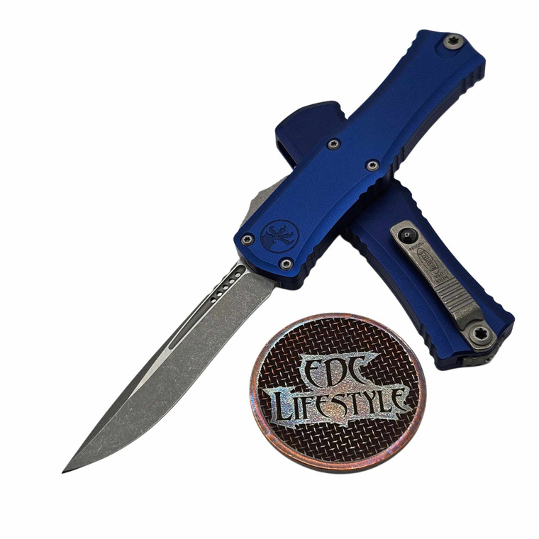 Microtech Hera II Mini Recurve Navy Blue 2.95" Apocalyptic Standard 1705M-10APNA