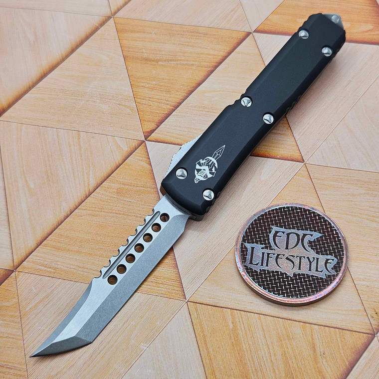 Microtech Ultratech 119-10S Hellhound Tanto Stonewash S/N 142 - Preowned