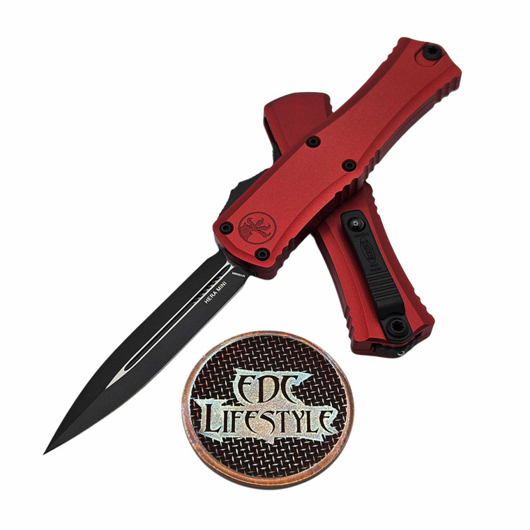 Microtech Hera II Mini Red 2.90" D/E Black 1702M-1RD By Edc Lifestyle