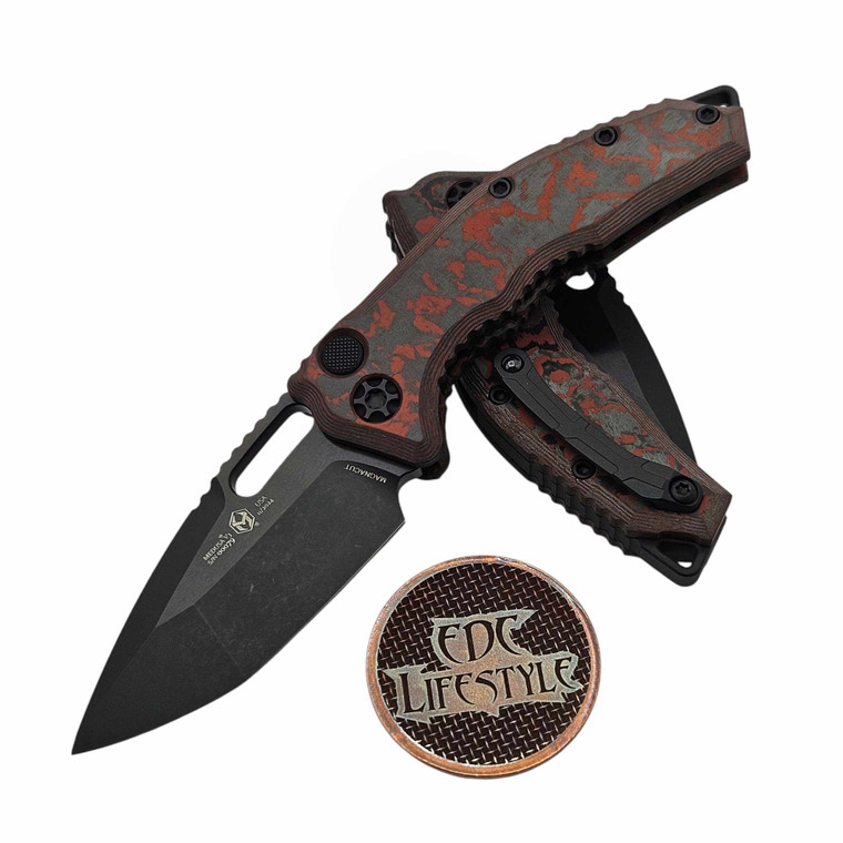 Heretic Medusa Auto Tanto DLC Blood Red Camo Carbon Fiber 3