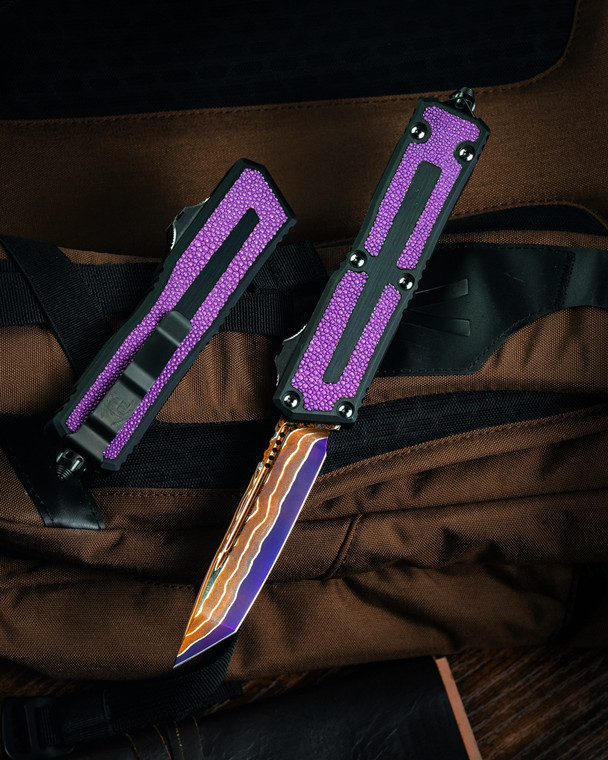 Microtech Scarab II Gen III Tanto Blued Baker Forge Coppermai