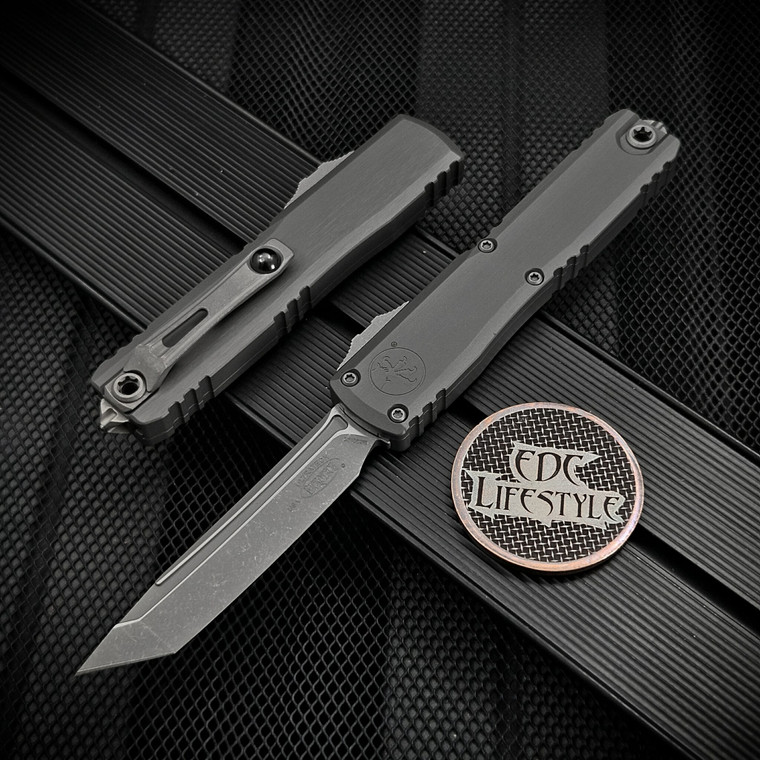 Microtech Ultratech ZBP 1123-10APNC Natural Clear Tanto Edge 3.5" Apocalyptic M390MK - Zero Blade Play