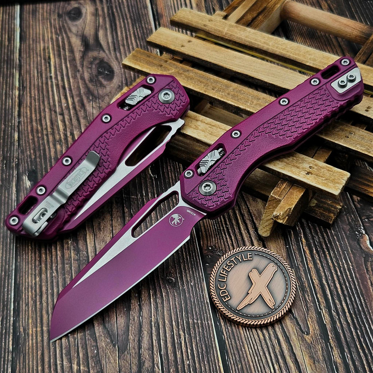 Microtech MSI Ram-Lok Cerakote Sangria Tri-Grip Polymer 3.85