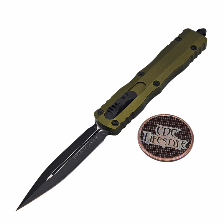 Microtech Dirac Delta OD Green 3.75" D/E Black 227-1OD  By Edc Lifestyle