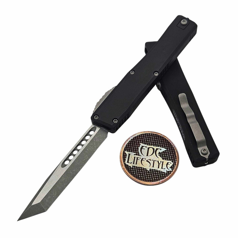 Heretic NYX Black 3.62" Tanto Edge Battleworn Magnacut H015-5A